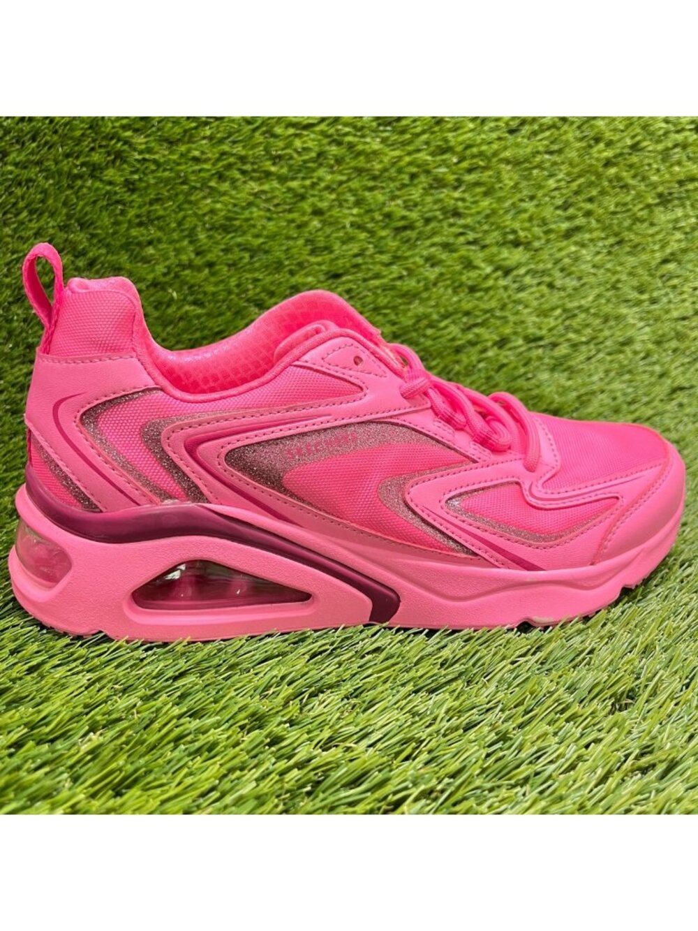 Skechers Tres Air UNO Womens Size 7.5 All Pink Athletic Running Shoes Sneakers